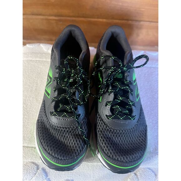 New Balance Kid's 680 V6 Lace-up Shoe, Magnet/Vibrant Spring/Black Sz 3.5 - Picture 6 of 9